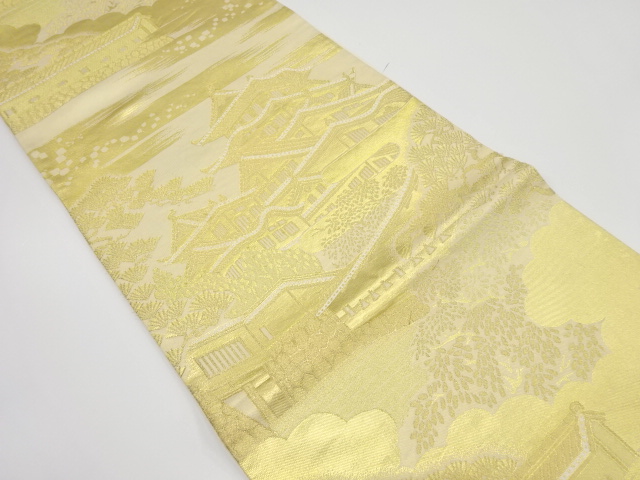 城模様織り出し　袋帯